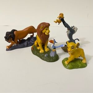 VTG Disney The Lion King PVC Figure Lot Simba Mufasa Scar Rafiki